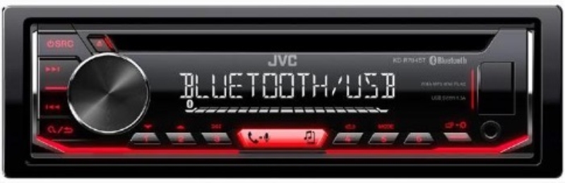 JBL Autoradio JVC KD-R794BT bluetooth nero con led rossi